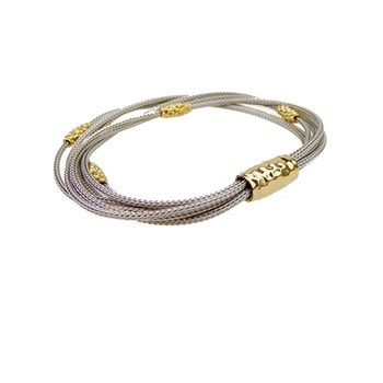 Armbånd - Rhodineret & Forgyldt 18 cm, fra San - Links of Joy