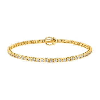 14kt. guld tennisarmbånd  dia. 2.0ct W/SI, fra Siersbøl