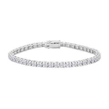 14kt. hvidgulds tennisarmbånd  dia. 4.0ct W/SI, fra Siersbøl