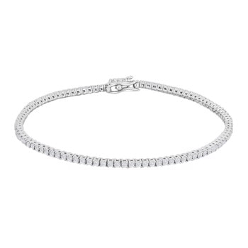 14kt. hvidgulds tennisarmbånd  dia 1.54ct W/SI , fra Siersbøl