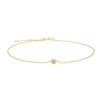 14kt. guldarmbånd m. 0,010ct blå topas, fra Siersbøl