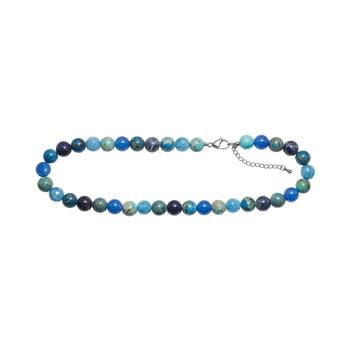 Lapis, sponge quartz, blå agat, howlite, lapis lazuril 10mm - carabinlås 40+5cm, fra Heinzendorff