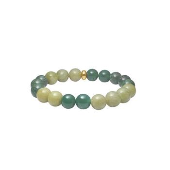 Grøn agat, jade  armbånd 10mm, fra Heinzendorff