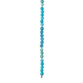 Blå spong quartz, Howlite, hematit  6mm system-kæde, fra Heinzendorff