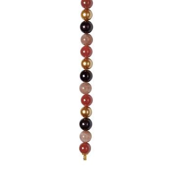 Sun stone, karneol, granat, MOP 12mm system-kæde, fra Heinzendorff