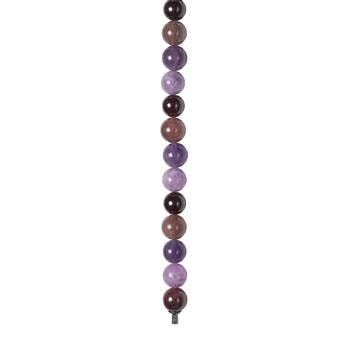 Amethyst, cherry quartz,  spong quartz, granat 12mm system-kæde, fra Heinzendorff