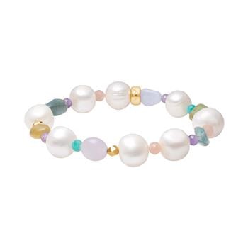 Citrin, quartz, jasper, aventurin, fvkp. armbånd, fra Heinzendorff