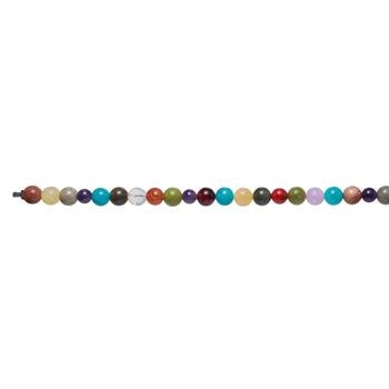 Bjerg quartz, jasper, ametyst, tiger øje, jade system-kæde, fra Heinzendorff