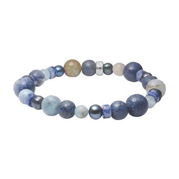 Koral, aquamarin, jasper, fvkp. armbånd, fra Heinzendorff