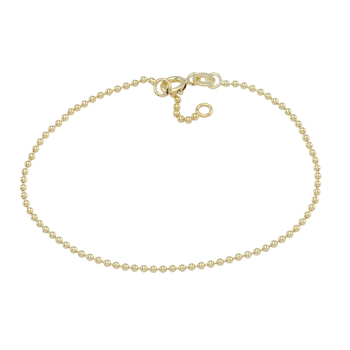 Forgyldt sølv armbånd ball chain , fra Nordahl