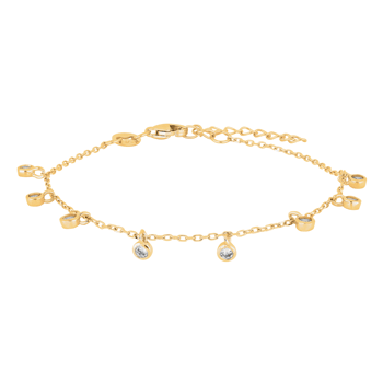 Forgyldt sølv armbånd GIANOR 3mm 17+3cm, fra Joanli Nor