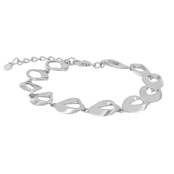 Smukt rhodineret sølv armbånd, 9 mm - Siersbøl
