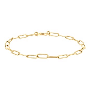 8kt. Guld armbånd med aflange led fra Siersbøl