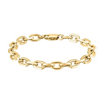 SON armbånd stål IP gold 19cm, fra Son of Noa