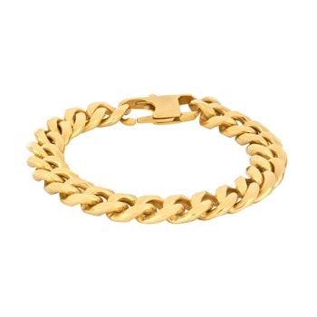 SON armbånd steel IP gold blank 19cm, fra Son of Noa