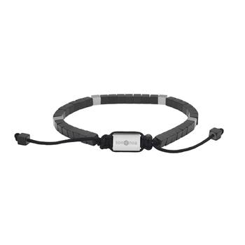 SON armbånd mat sort hematit og stål, fra Son of Noa