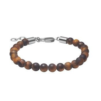 SON armbånd mat gul tigerøje 6mm, 19cm - 23cm, fra Son of Noa