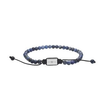Son of Noa blå kvarts armbånd i stål 19-25 cm