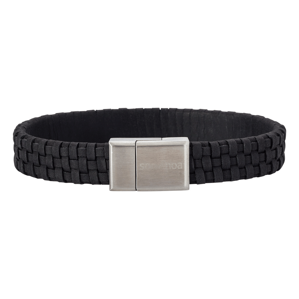 SON armbånd sort kalveskind 19cm 12mm, fra Son of Noa