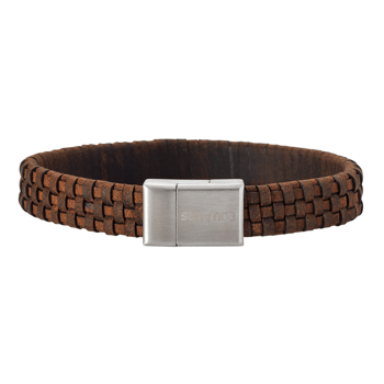 SON armbånd brun kalveskind 19cm 12mm, fra Son of Noa