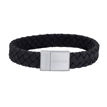 SON armbånd sort kalveskind 21cm 12mm, fra Son of Noa