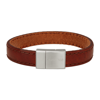 SON armbånd brun kalveskind 19cm 12mm, fra Son of Noa