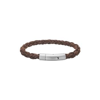 SON of NOA brunt flettet læderarmbånd til mænd