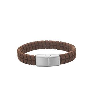 SON of Noa brunt læderarmbånd med magnetlås