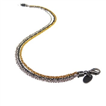 Armbånd-3 rækket DiamondCut & 3 farvet 19 cm, fra San-Links of Joy