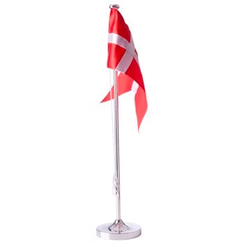 Forkromet flagstang m. dåbsfod, 38,5 cm, fra Noa Kids