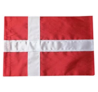 Dannebrog stutflag til 40 cm - 10x16 cm, fra Noa Kids