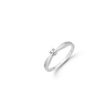Eternity 8kt hv.d.ring  1x0,05ct wsi 4/g, fra aagaard