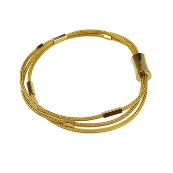 Armbånd - 3 rk.rævekæde med Magnetlås & Forgyldt 21 cm, fra San - Links of Joy