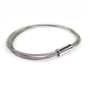 Armbånd - 3 rk. rhodineret Sterlingsølv 21 cm, fra San - Links of Joy