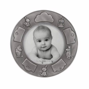 Fortinnet fotoramme (rund) m. Mumi & Lille My, fra Noa Kids