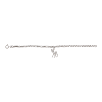 Rhod. sølv armbånd bambi 15mm 15cm, fra Siersbøl