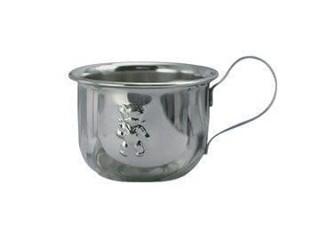 Rustfrit stål krus m. bamse 5cm , fra Noa Kids