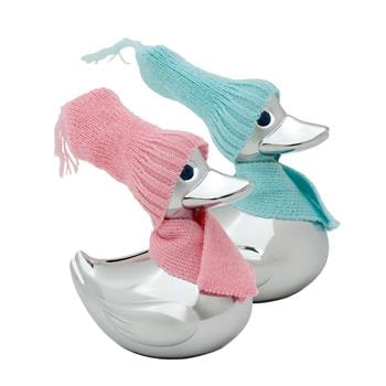 Forkromet sparebøsse and m. pink/blåt tøj , fra Noa Kids