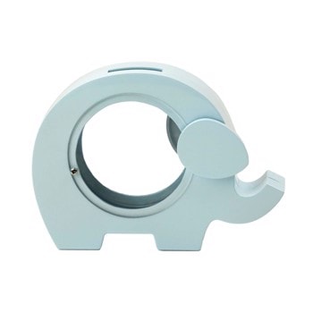 Forkromet sparebøsse elefant - lyseblå, fra Noa Kids