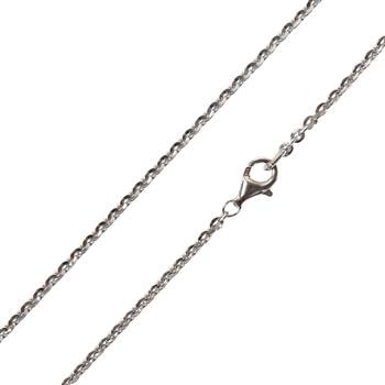 Armbånd & Halskæde - Anker Facet - Sterlingsølv & Rhodineret 0,6mm 60cm, fra San - Links of Joy