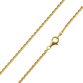 Armbånd & Halskæde - Anker Facet - Sterlingsølv & Forgyldt 0,6mm 60cm, fra San - Links of Joy