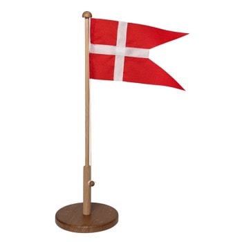 Egetræ, flagstand 39 cm med splitflag