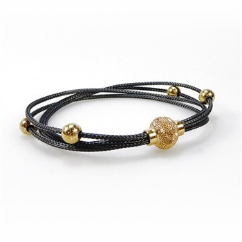 Armbånd - 4 rk. med Magnetlås - Oxyderet/forgyldt 19 cm, fra San - Links of Joy