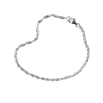 Singapore kæde 2mm - Armbånd & Halskæde - 925/Blank 20cm, fra San - Links of Joy