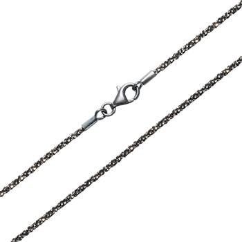 Armbånd eller halskæde - Oxideret/925-DiamondCut=1,8mm  90cm, fra San - Links of Joy