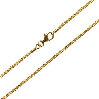 Armbånd eller halskæde - Forgyldt/925-DiamondCut=1,8mm  90cm, fra San - Links of Joy