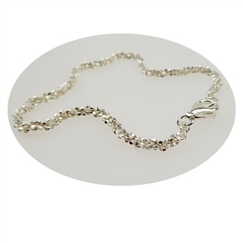 Halskæde - Blank/925 DiamondCut 2,8mm i diameter 70 cm, fra San - Links of Joy