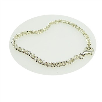 Armbånd - Blank/925 DiamondCut 3,8mm i diameter 23 cm, fra San - Links of Joy