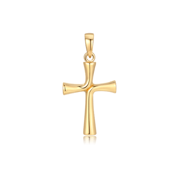 Forgyldt kors vedhæng, 18x13 mm - Støvring Design