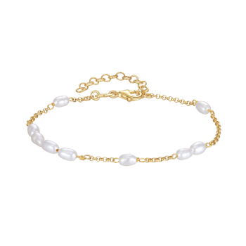 Forgyldt armbånd med ferskvandsperler, Støvring Design